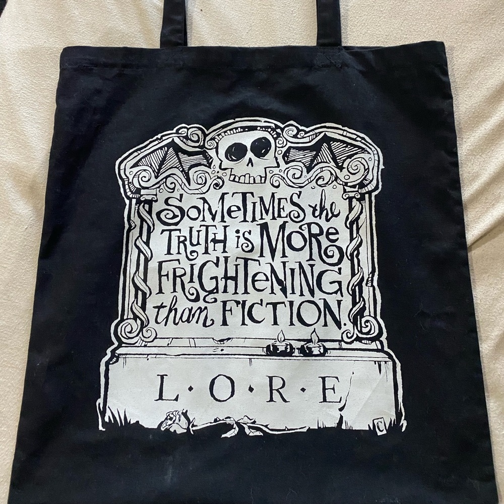 Lore Podcast Tote Bag